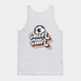 Retro Soccer Sister Mother's Day Tank Top